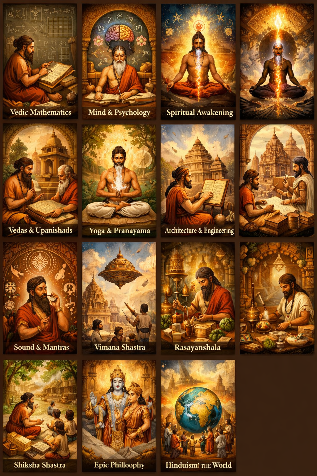Ancient university education inspired visual