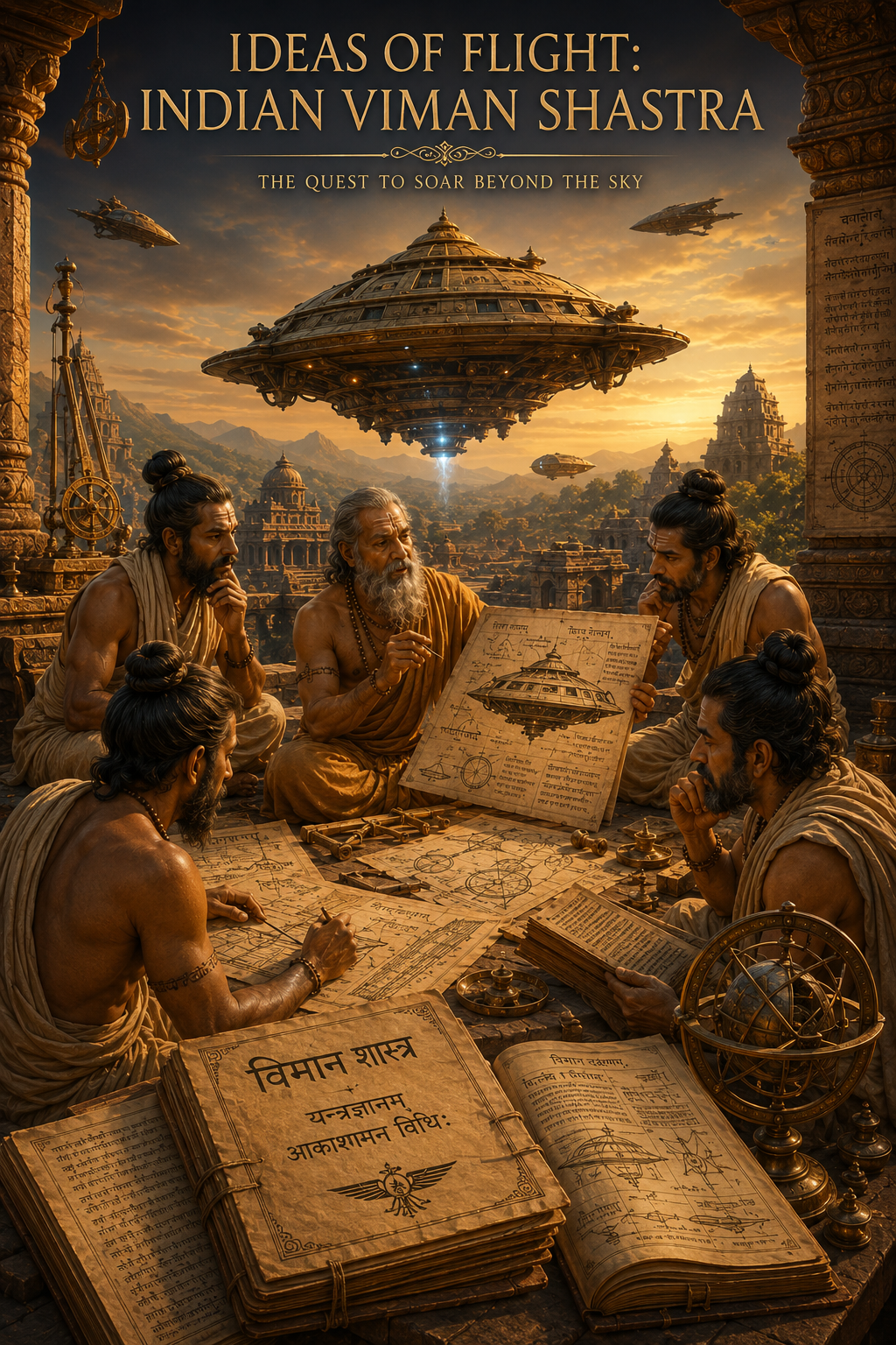Vimana and sky inspired visual