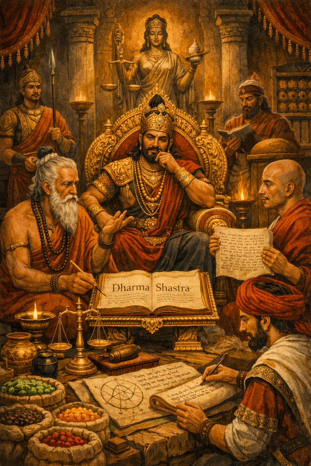 Law and governance inspired illustration