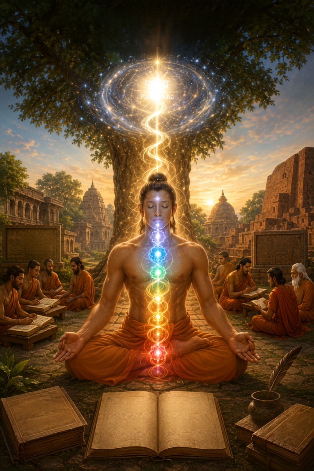 Spiritual lamp and mandala inspired visual